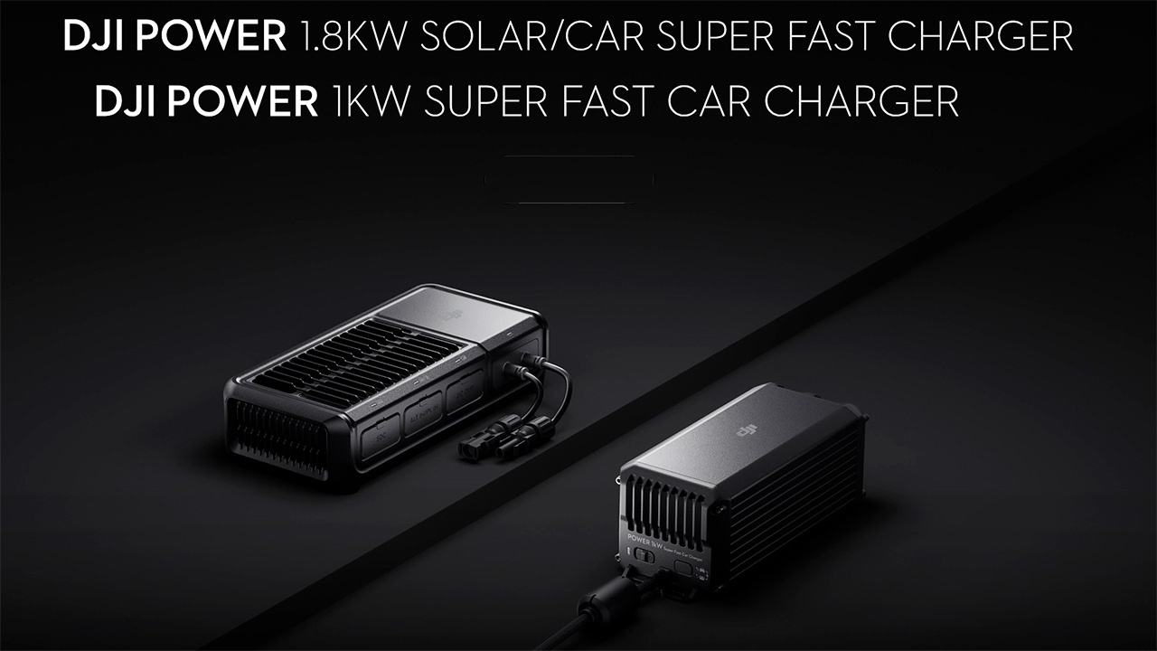 Ecco i caricabatterie superveloci DJI Power solare/auto 1,8 kW e DJI Power auto 1 kW