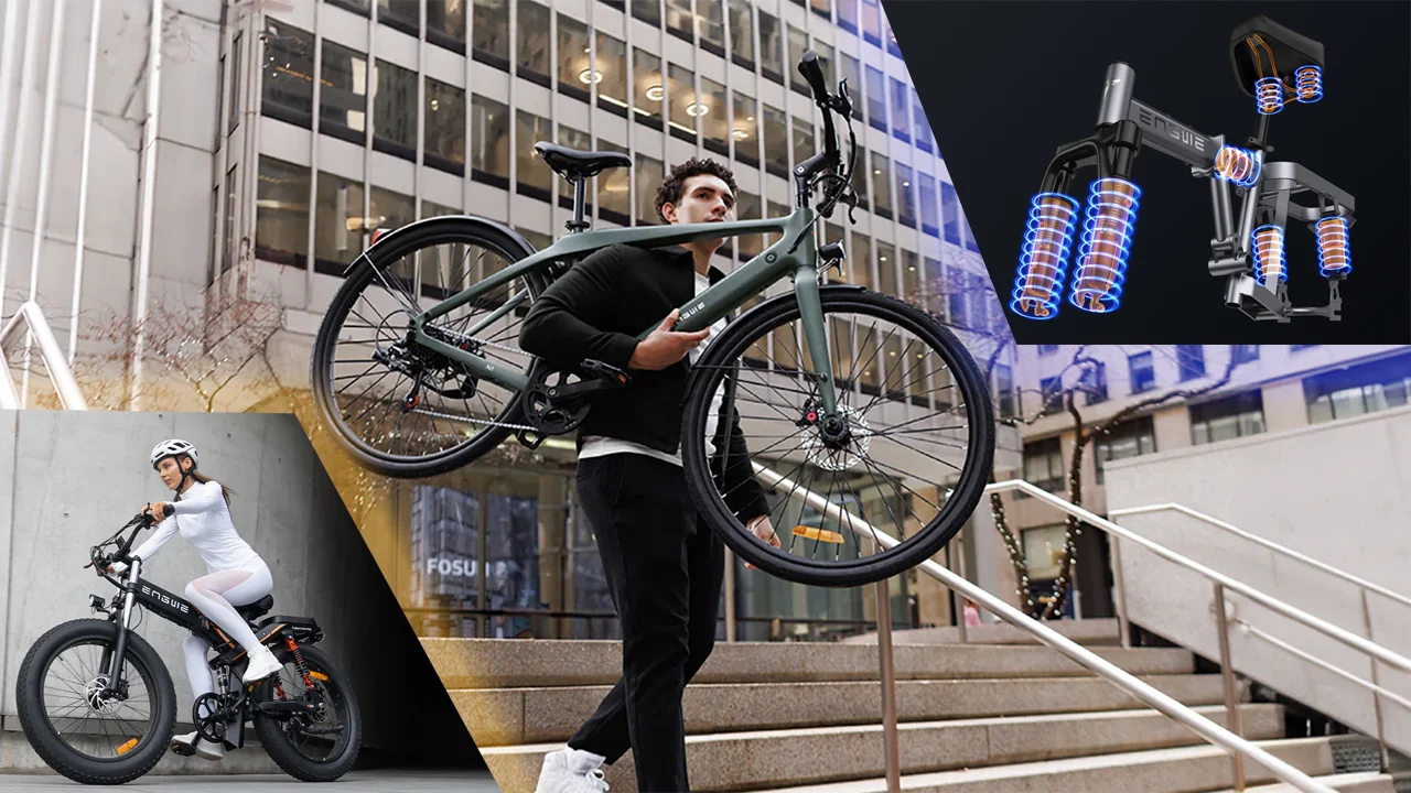 Engwe esagera: 700 euro di sconto su e-bike in carbonio, e promo su modelli con triplo e quadruplo ammortizzatore 