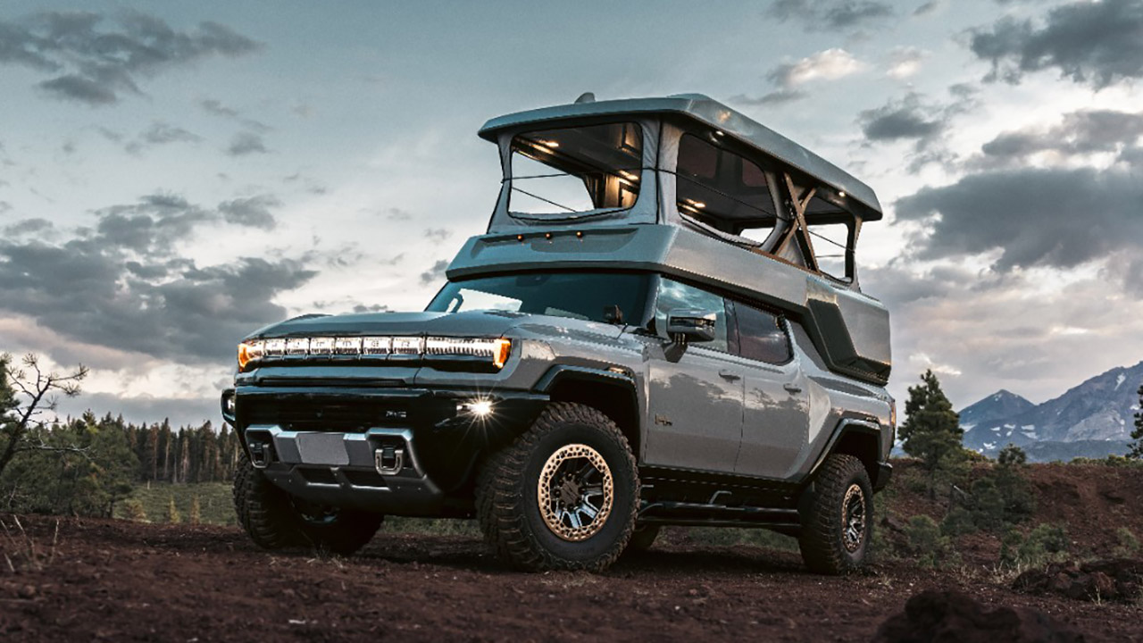 Hummer EV EarthCruiser è una mini casa che si autoricarica, perfetto per l'avventura