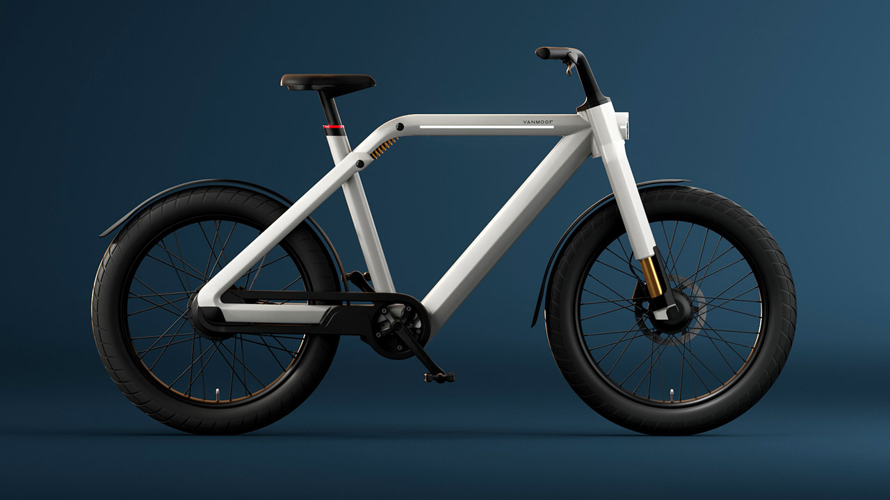 VanMoof presenta la hyperbike V: e-bike futuristica full suspension a due ruote motrici