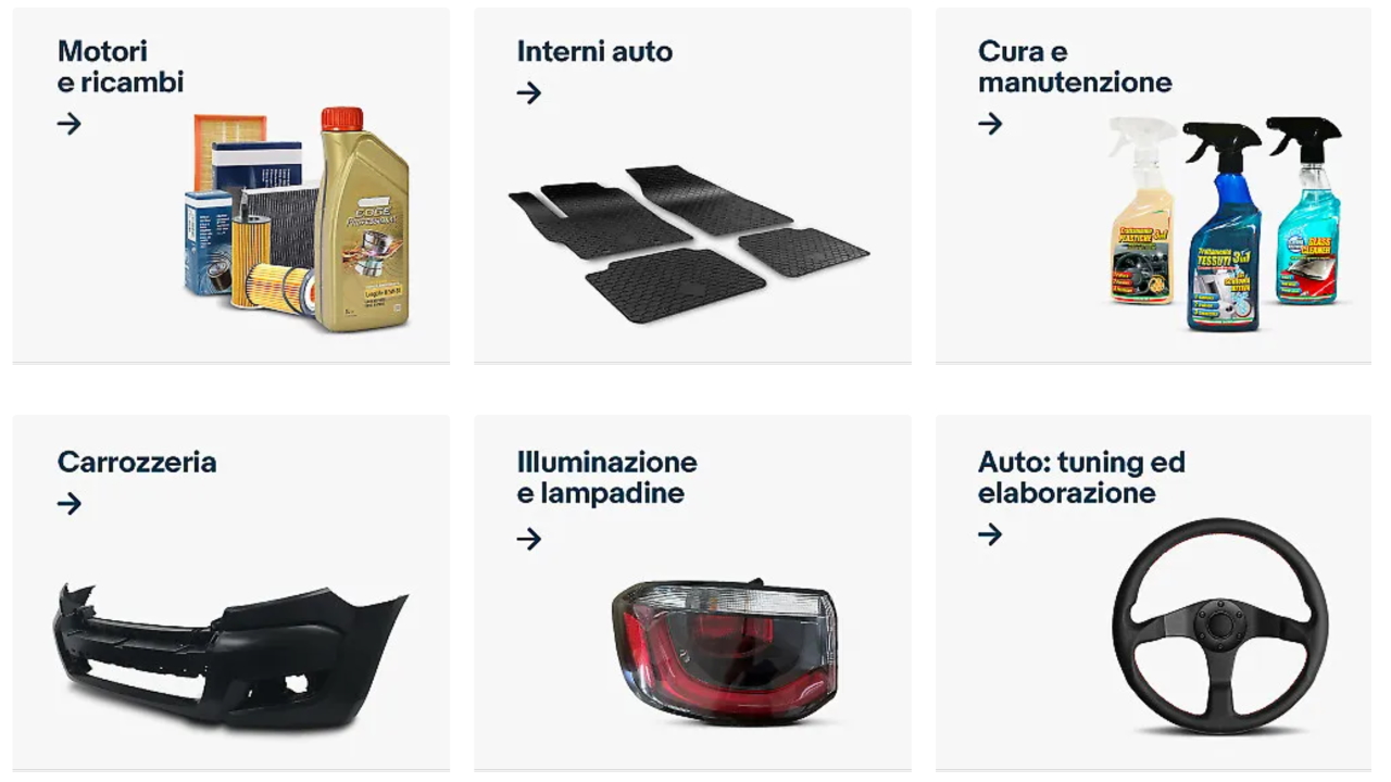 Cybermotori: su eBay sconto del 15% su ricambi e accessori per auto e moto