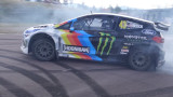 Ken Block porta alla vittoria la prima auto da rallycross elettrica, Ford Fiesta ERX