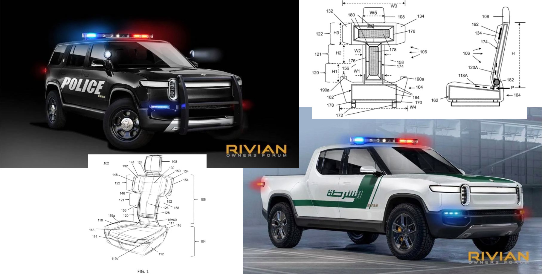 Rivian: niente più problemi con l'equipaggiamento per poliziotti o soccorritori. Arriva il sedile ''speciale''