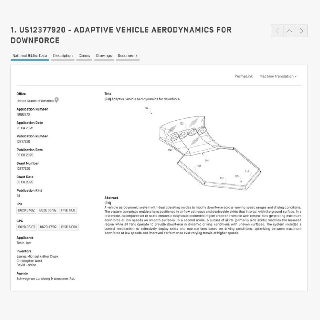 Brevetto Tesla Roadster