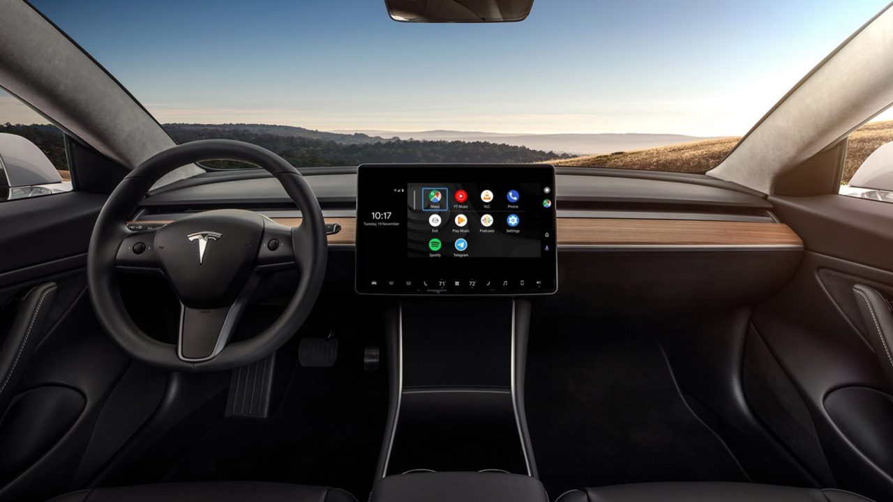 Android Auto su Tesla